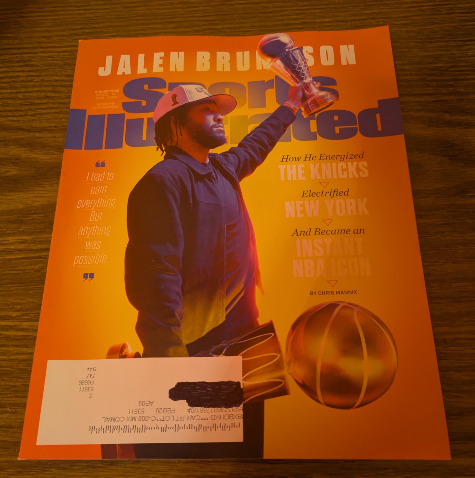 SPORTS ILLUSTRATED AUGUST 2026 JALEN BRUNSON NY KNICKS 2026 NBA CHAMPIONS