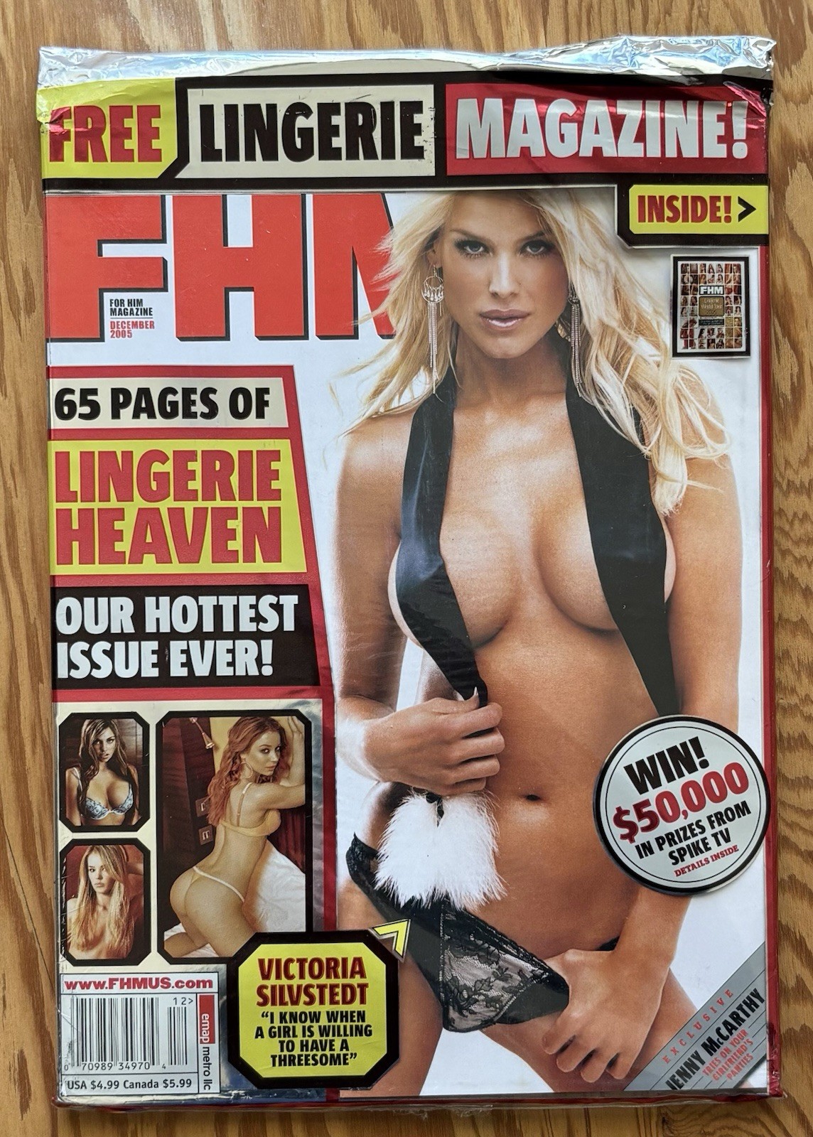 FHM Magazine Victoria Silverstedt Lingerie World Tour Sealed Envelope Dec 205