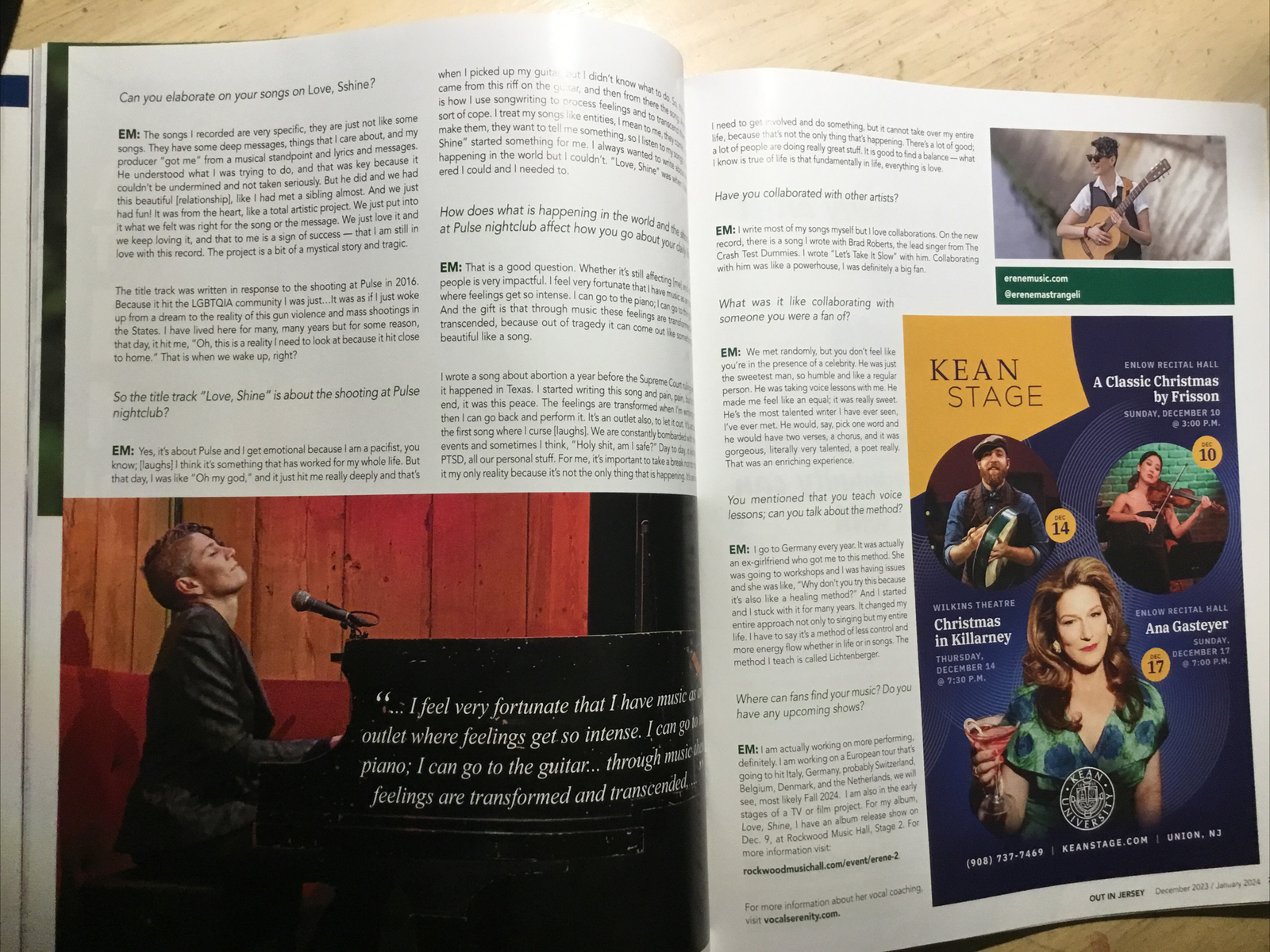 Drag Queen Sherry Vine,Erene Mastrangeli…Out IN Jersey Mag Dec 2023-Jan 2024 GAY