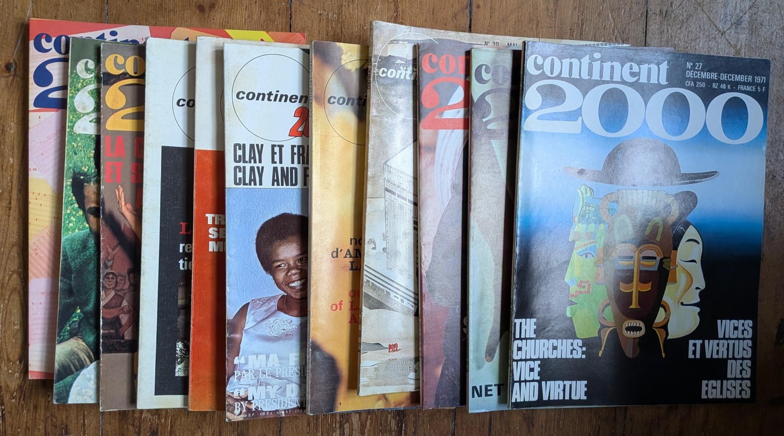 10x Continent 2000 magazine revue Africa 1970-2 English/French Groupe Mali Zaire