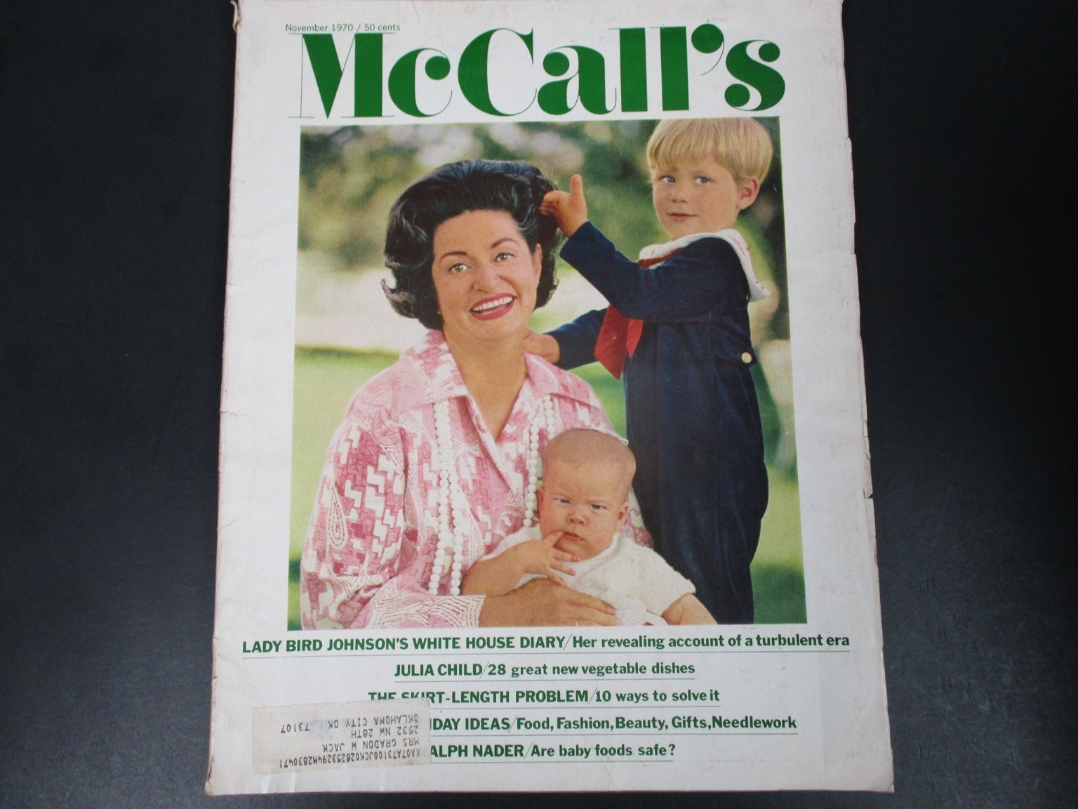 McCall’s Magazine November 1970 Vol. XXVIII No. 2 Lady Bird Johnson Ralph Nader