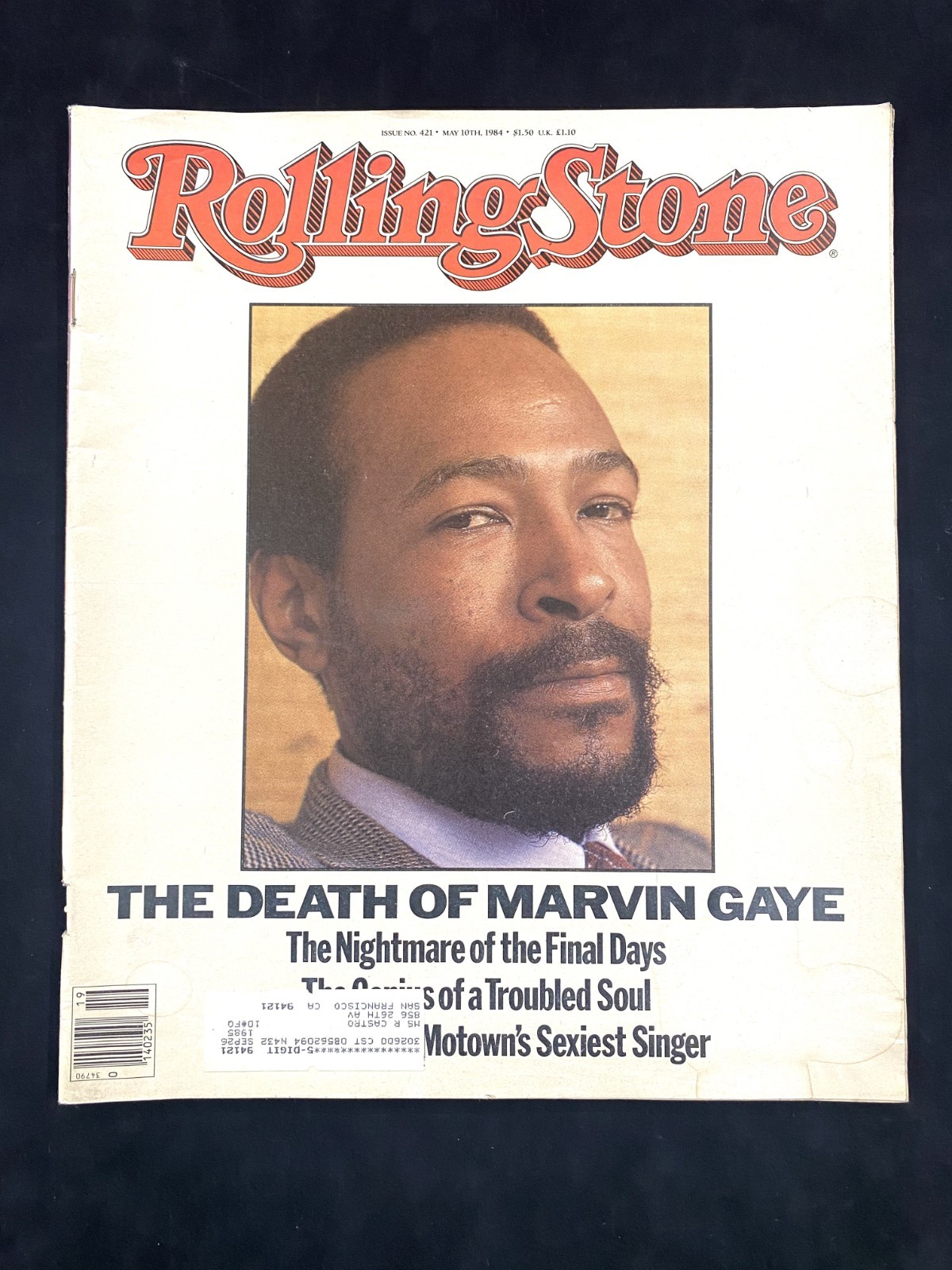 MARVIN GAYE ROLLING STONE MAY 1984 VINTAGE MAGAZINE DEATH OF NO. 421 GOING ON
