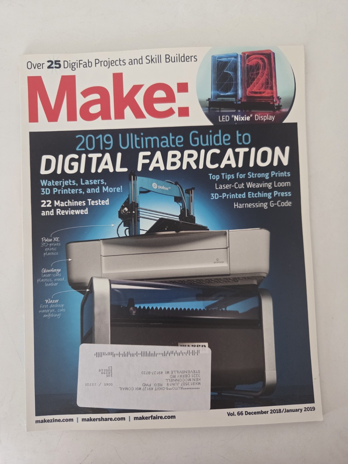 Make Magazine Digital Fabrication December 2018 January 2019