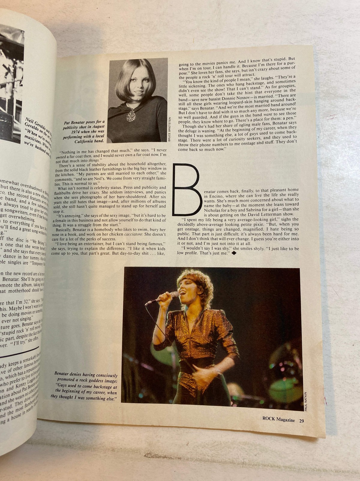 Rock Magazine November 1984 Pat Benatar