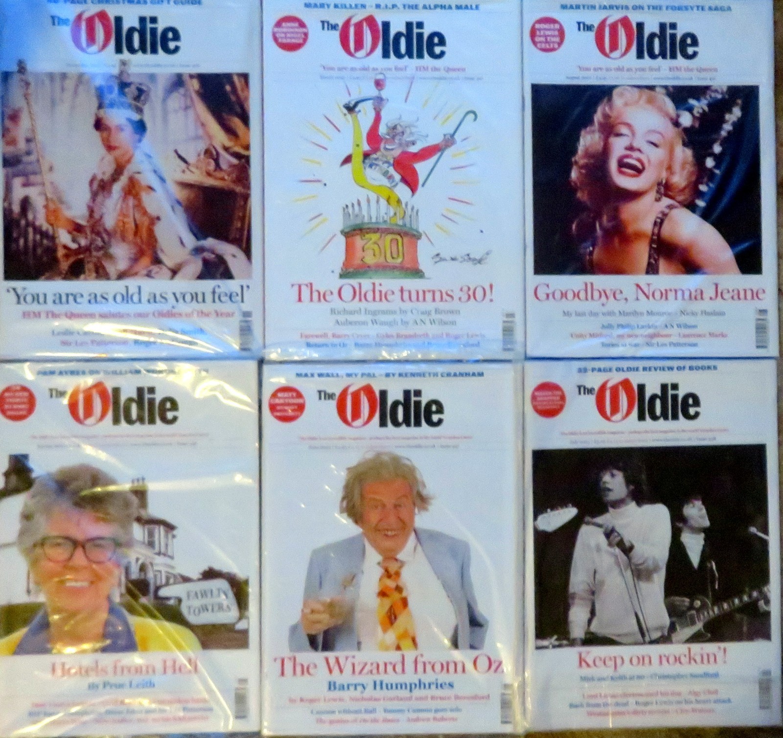 OLDIE Magazine – Six (6) NEW Issues from 2021-2023.