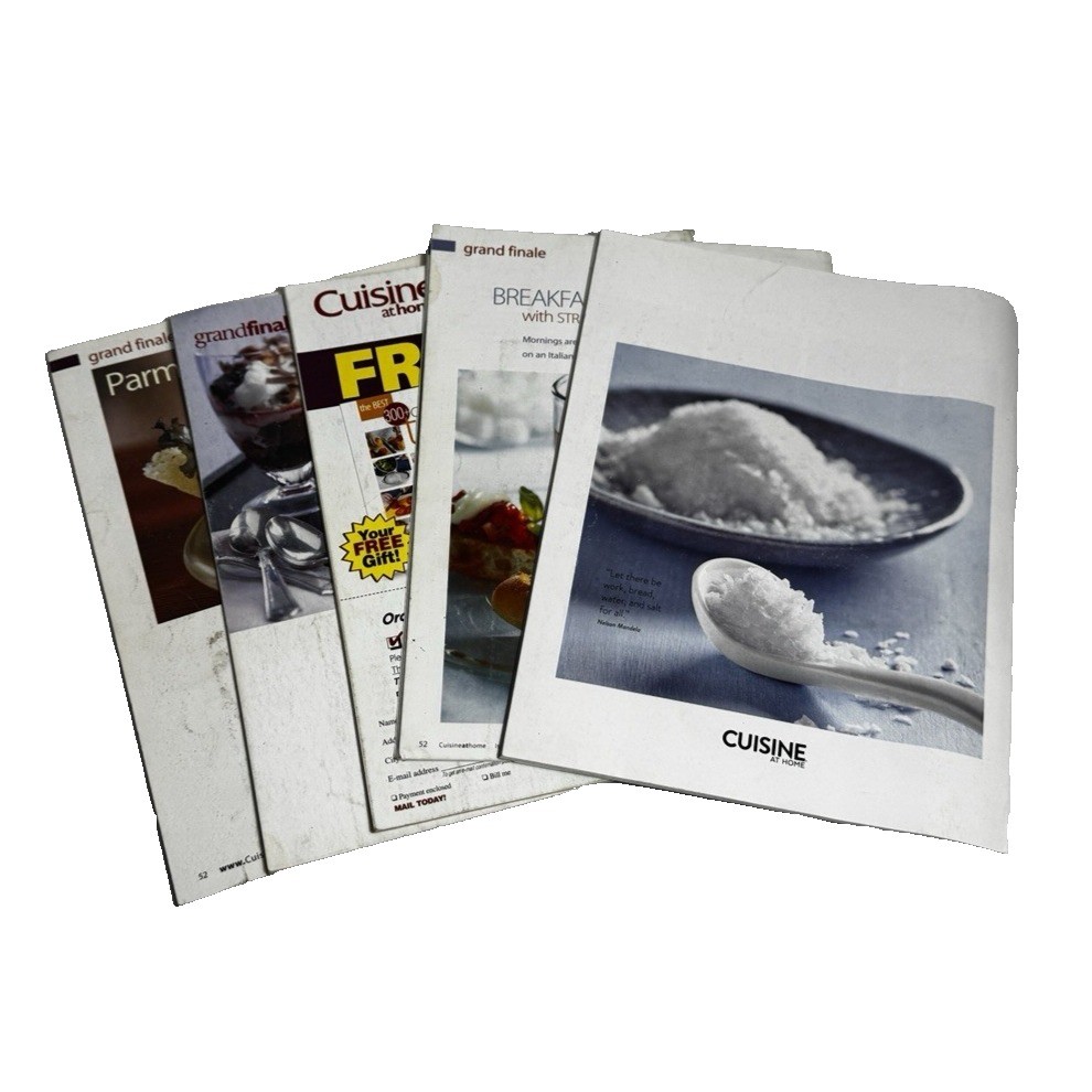 Cuisine at Home Food Magazine Lot of 5 Issues Weeknights Lite Menu Diet Ephemera