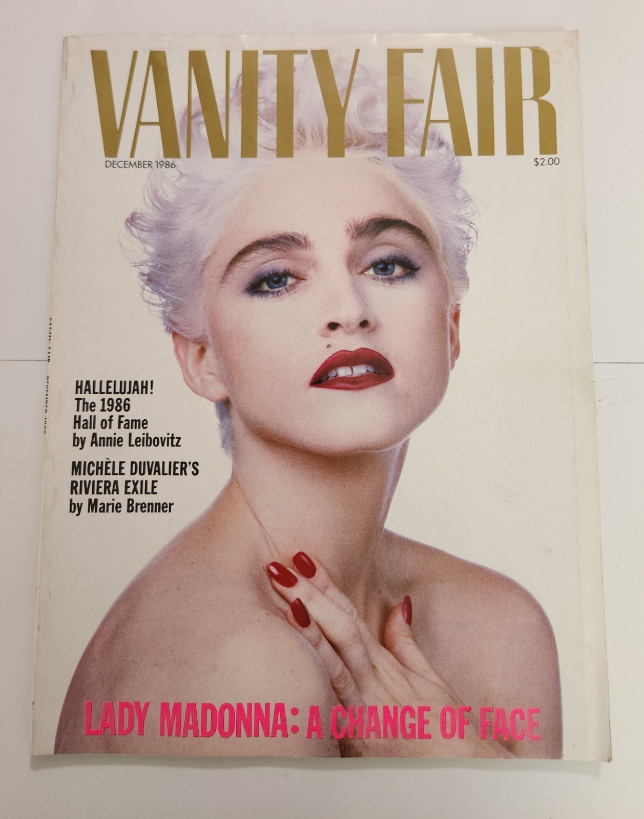 MADONNA MAGAZINE VANITY FAIR US DECEMBER 1986