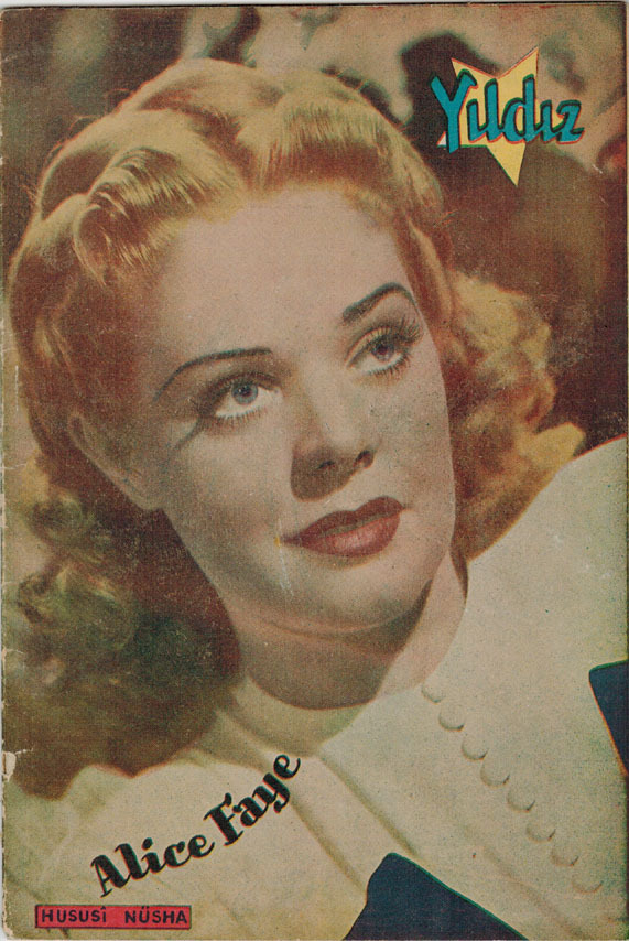Yildiz Turkish Magazine – 1941 – 100% ALICE FAYE – 36 pages