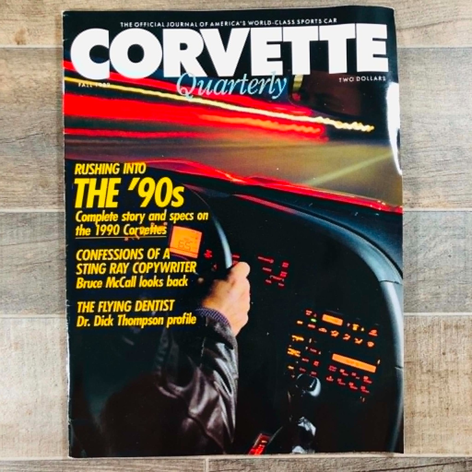 Corvette Quarterly Magazine Fall 1989 Complete 1990 Specs Bruce McCall C4