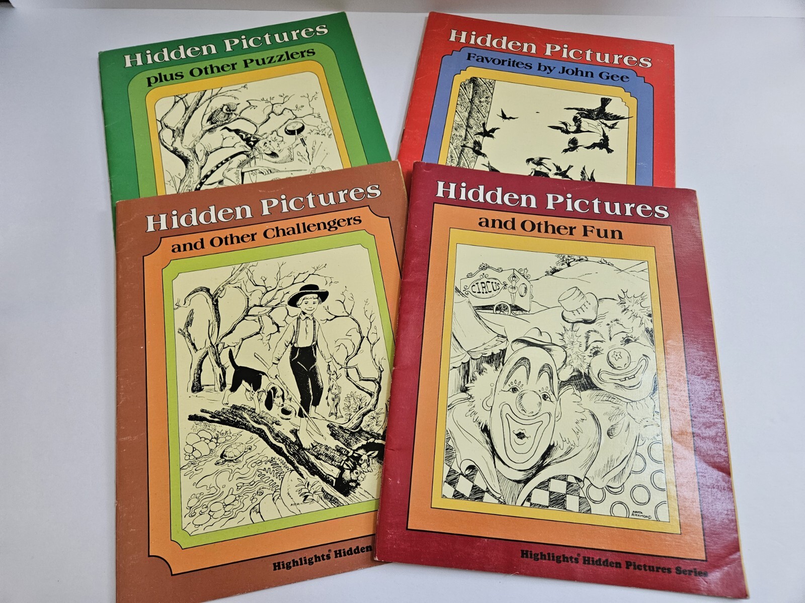 Lot of 4 Vintage 1981 Highlights Hidden Pictures Favorites Other Challenges Fun