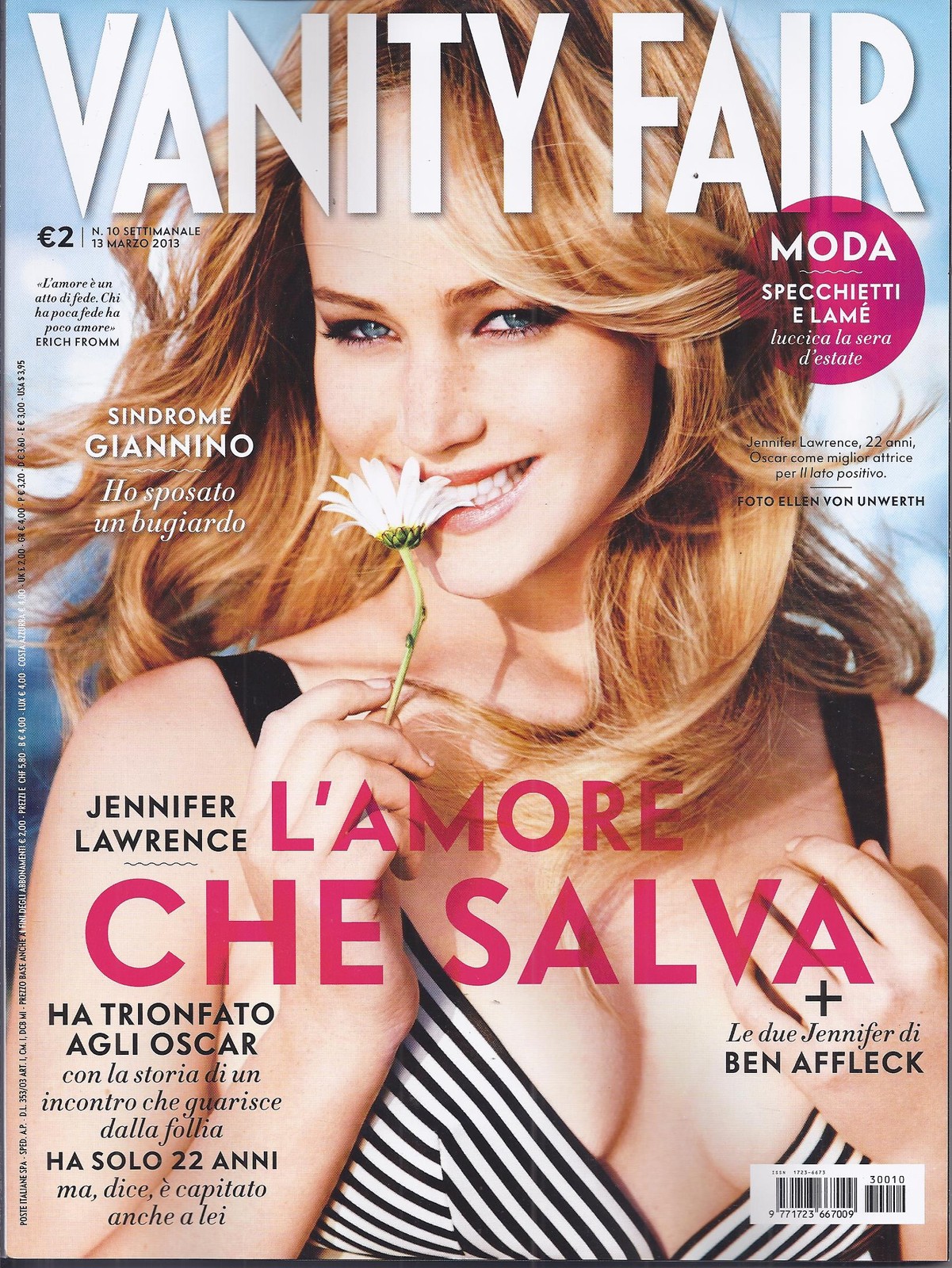 Vanity Fair Italian Magazine Jennifer Lawrence Ben Affleck Fergie Boris Becker .