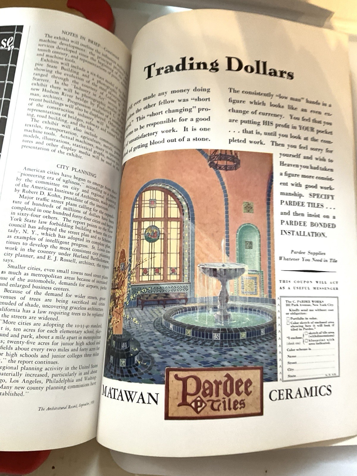 MARCH 1929 Architectural Record. Magazine Famous Art Deco Restaurants Featured