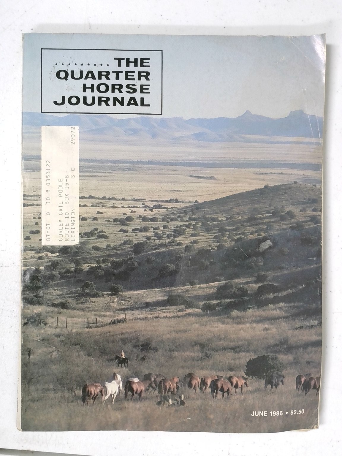 THE QUARTER HORSE JOURNAL June 1986 Horses Landscape Magazine Equestrian