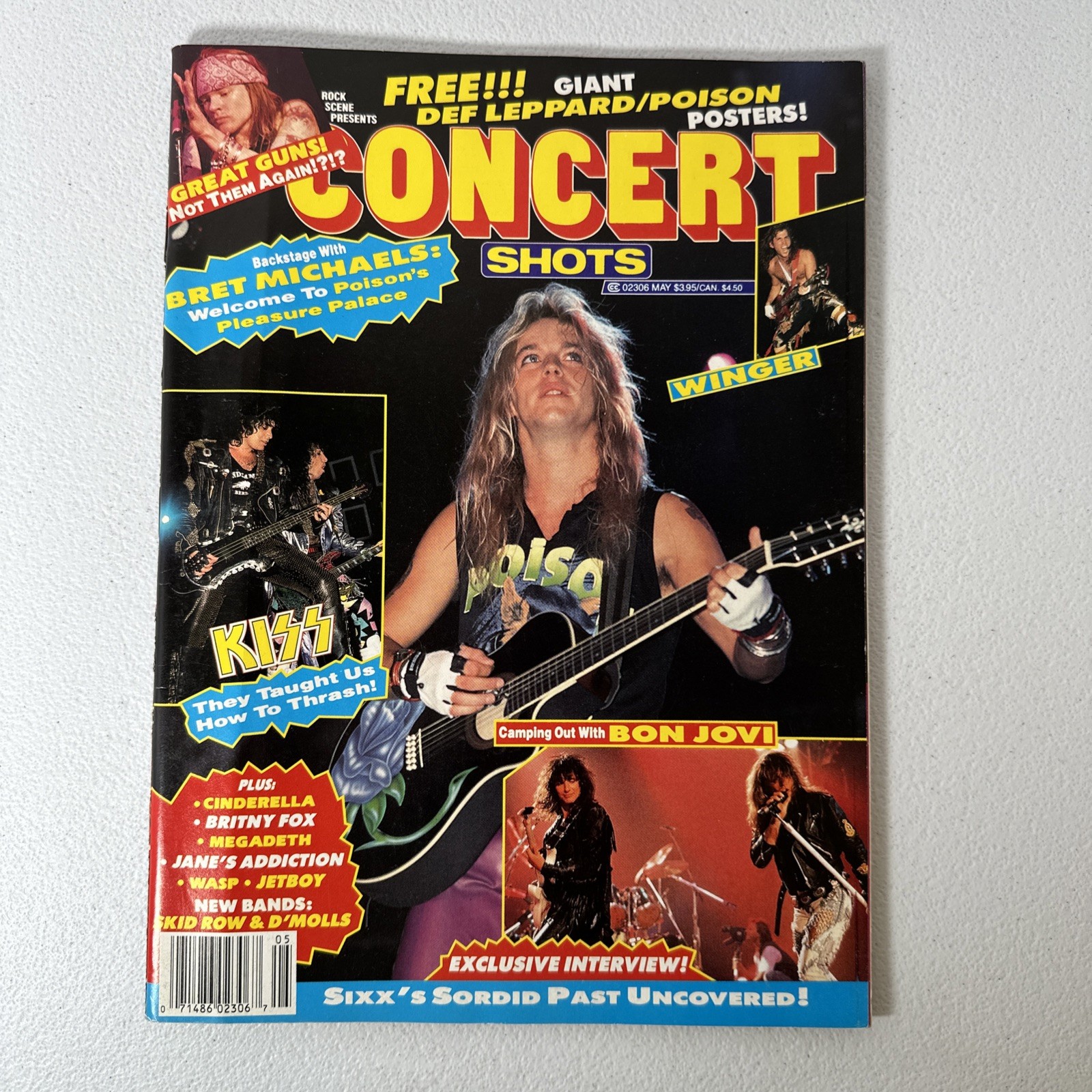 Rock Scene Magazine Concert Shots May 1988 Def Leppard KISS Poison