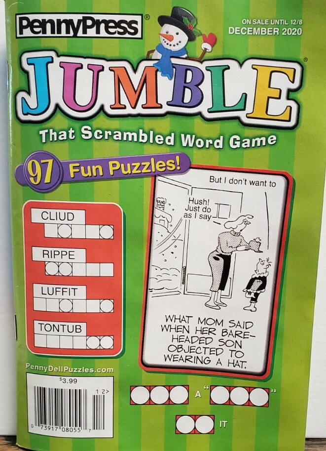 Penny Press Jumble Dec 2020 Scrambled Word Game Puzzles FREE SHIPPING CB