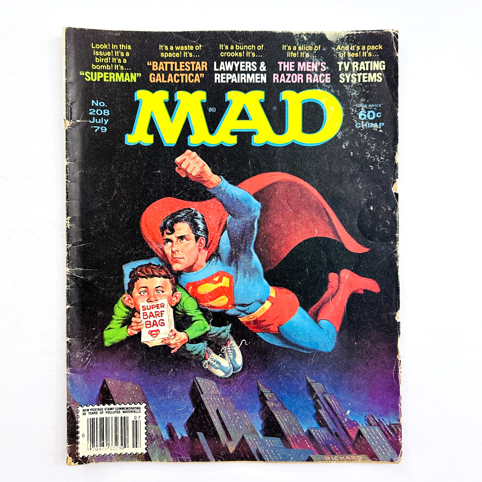 Mad Magazine 208 July 1979 Superman I Reeve Movie Battlestar Parodies VG- 3.5
