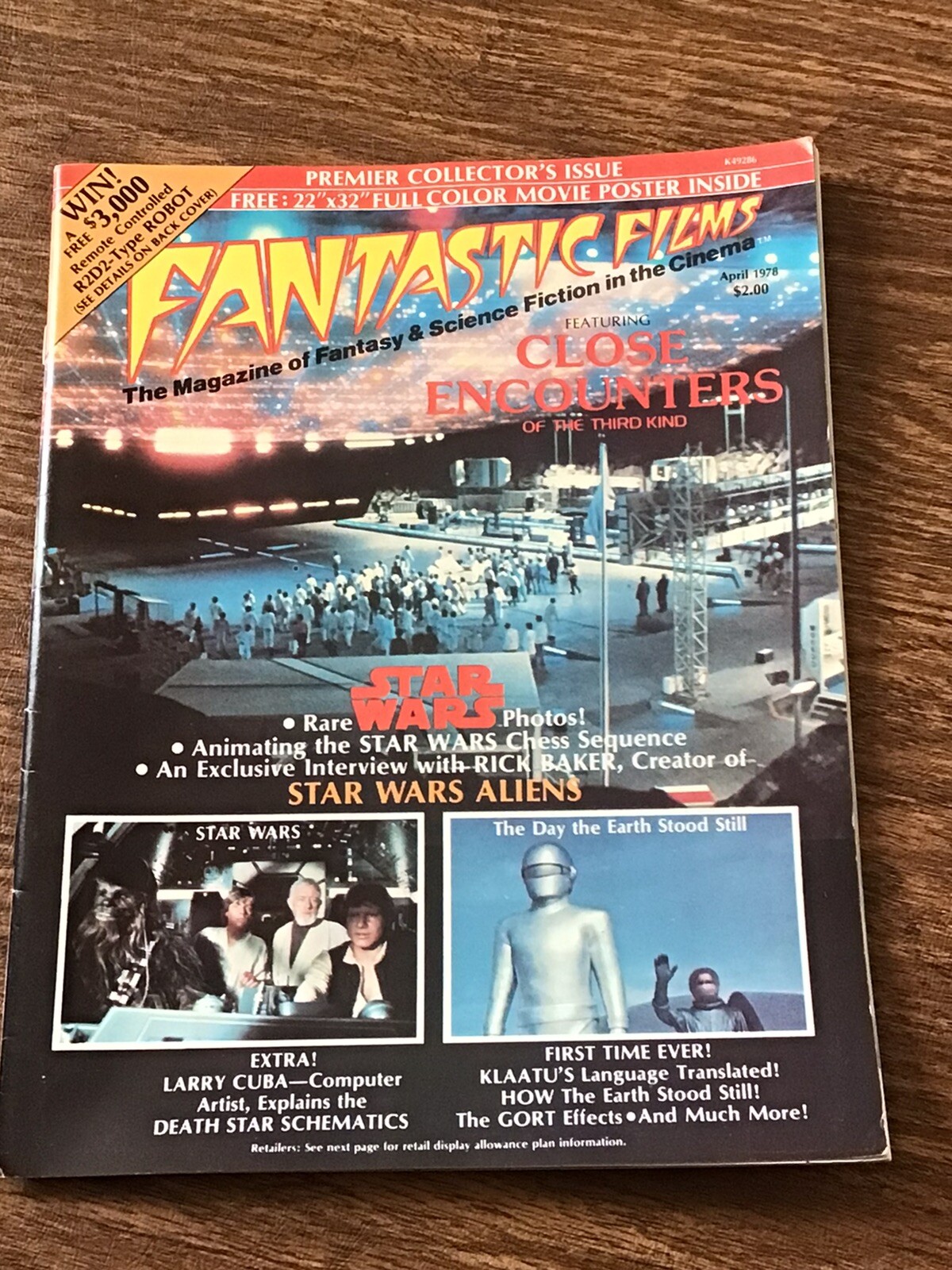 Fantastic Films Fantasy & Science Fiction Magazine #1 April 1978 W/ Poster