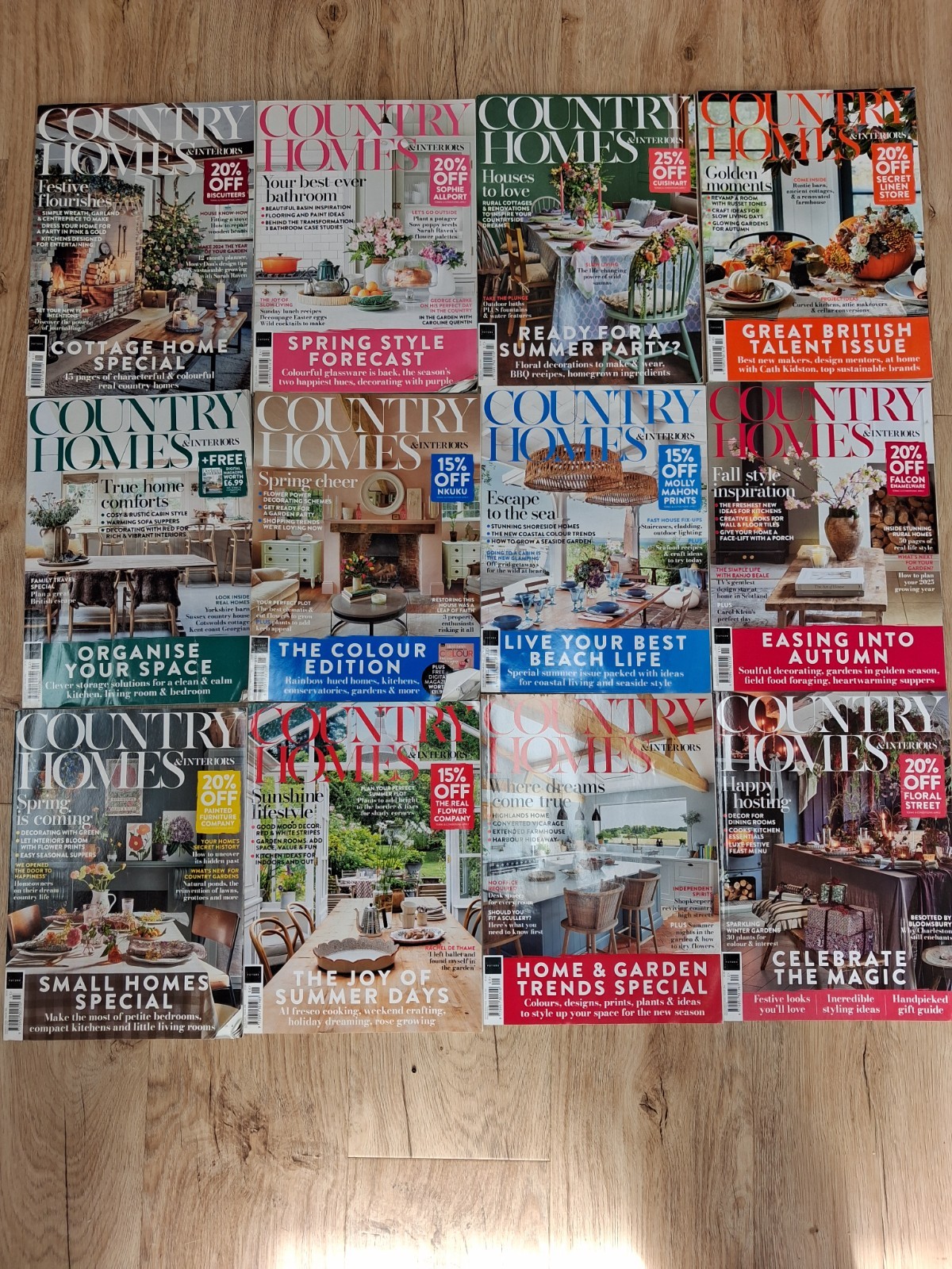 Country Homes & Interiors 2024 Complete Year | 12 Magazines | Home Decor Bundle
