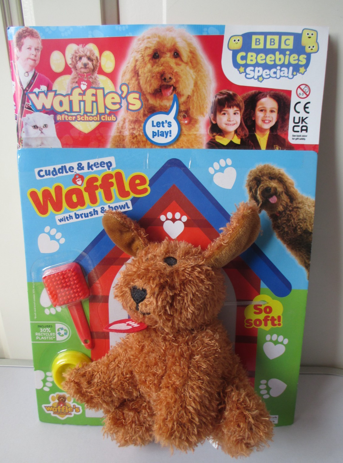 BBC CBeebies Special magazine #204 2026 Cuddle/Keep Waffle with Brush & Bowl NEW
