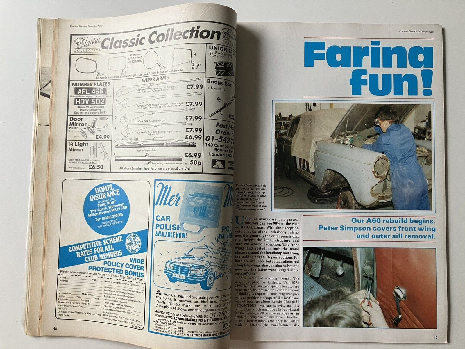 Practical Classics Magazine December 1989 Vol10 No.8 Europa Carbonflo