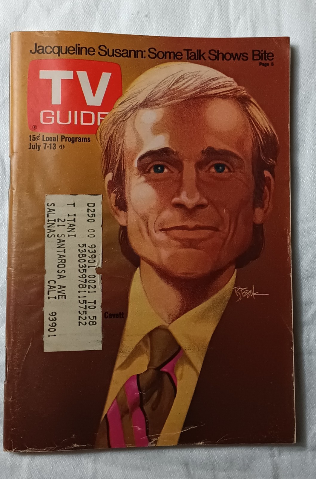TV GUIDE MAGAZINE JULY 1973 DICK CAVETT SAN FRANCISCO METRO EDITION VGC