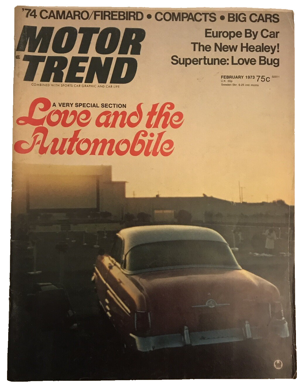 Motor Trend Magazine February 1973 74 Camaro & Firebird