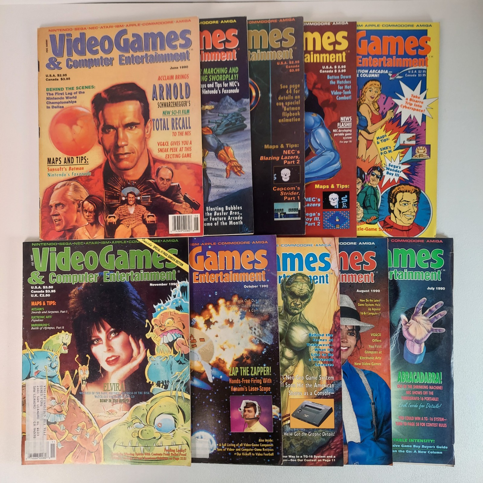 Video Games & Computer Entertainment Magazine 1990 Complete w/Inserts Nintendo