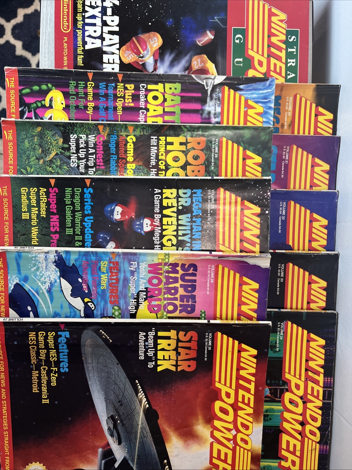 Lot of 11 Nintendo Power Video Game Magazines Issues 19-29 W Strategy Guide 90’s
