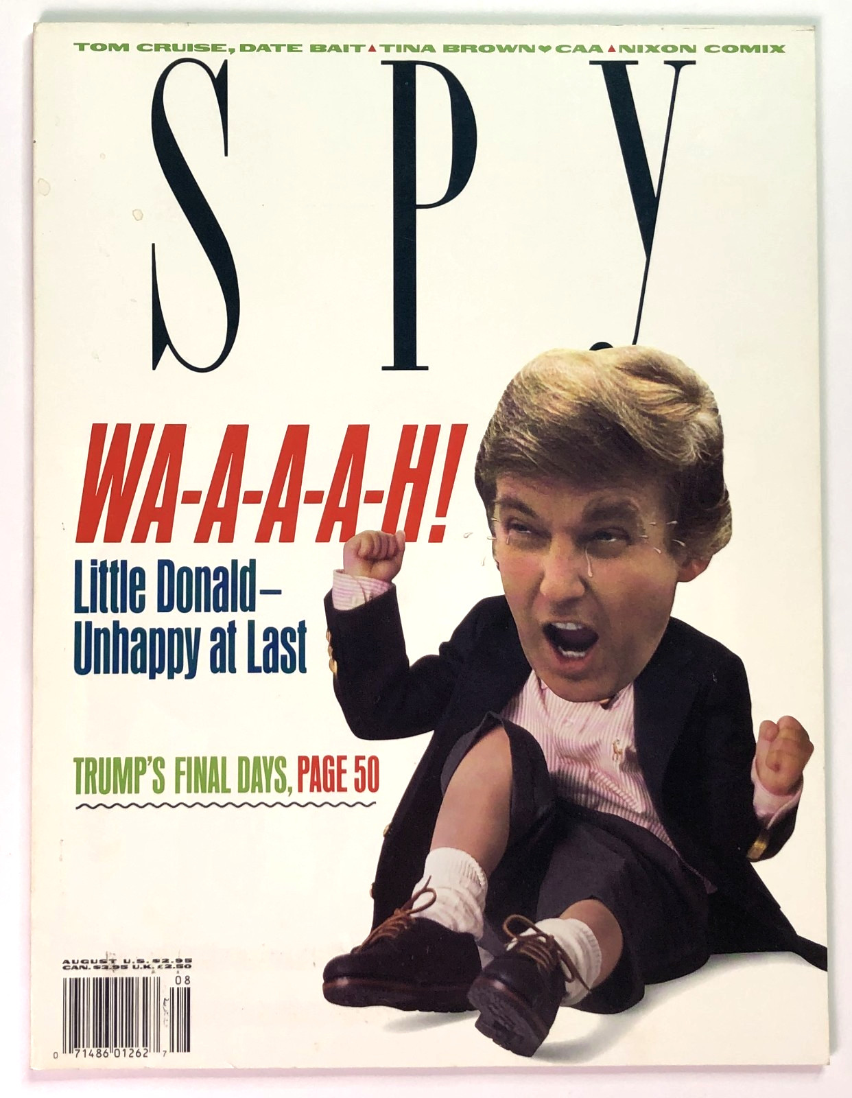SPY Magazine (Aug 1990) Donald Trump WA-A-A-H! Cover Satire