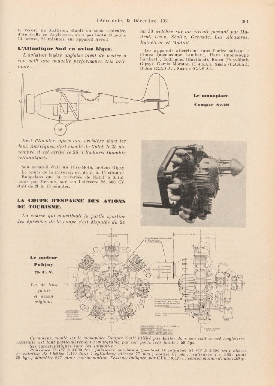 121 Old Issues of L’Aérophile Magazine – Early Aviation (1930-1939) on USB