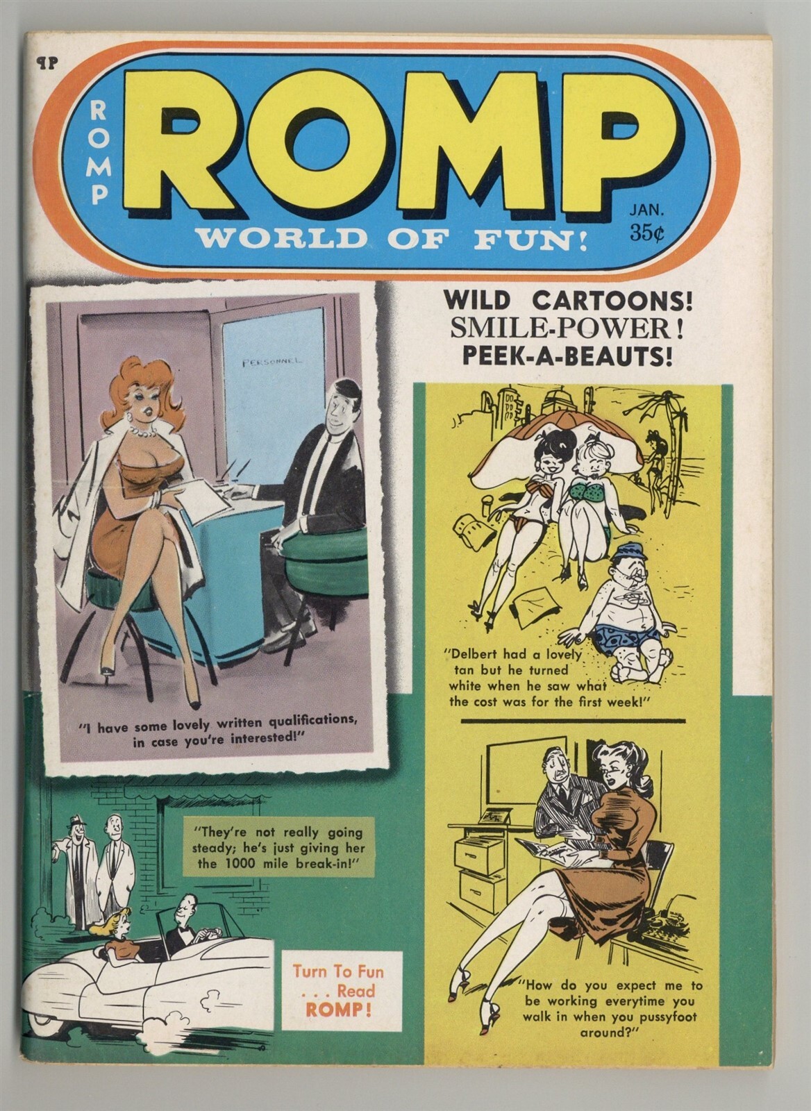 Romp #51 Diane Webber, Kathy Gordon 1969 Bill Ward Pinup Magazine High Grade