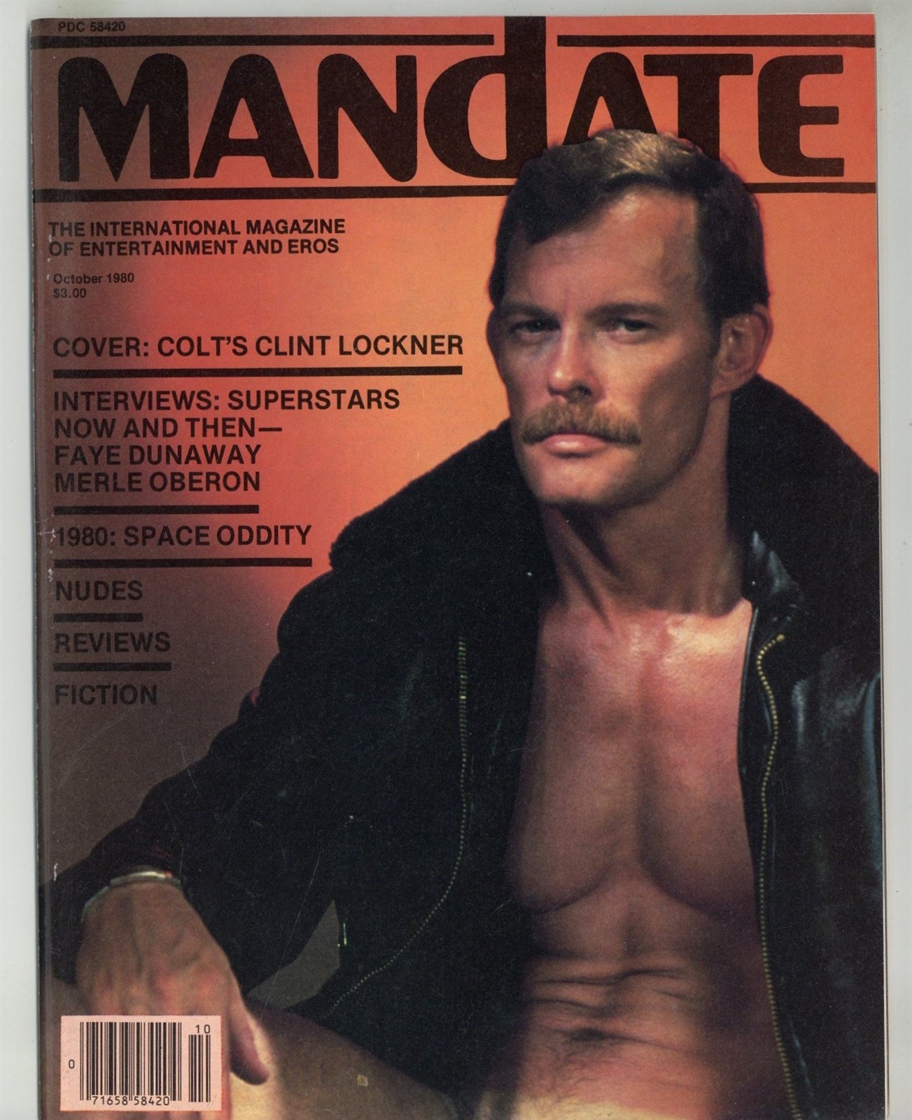 Mandate 1980 Joe Antoin, Clint Lockner, Colt Studios 80pgs Gay Magazine M39416