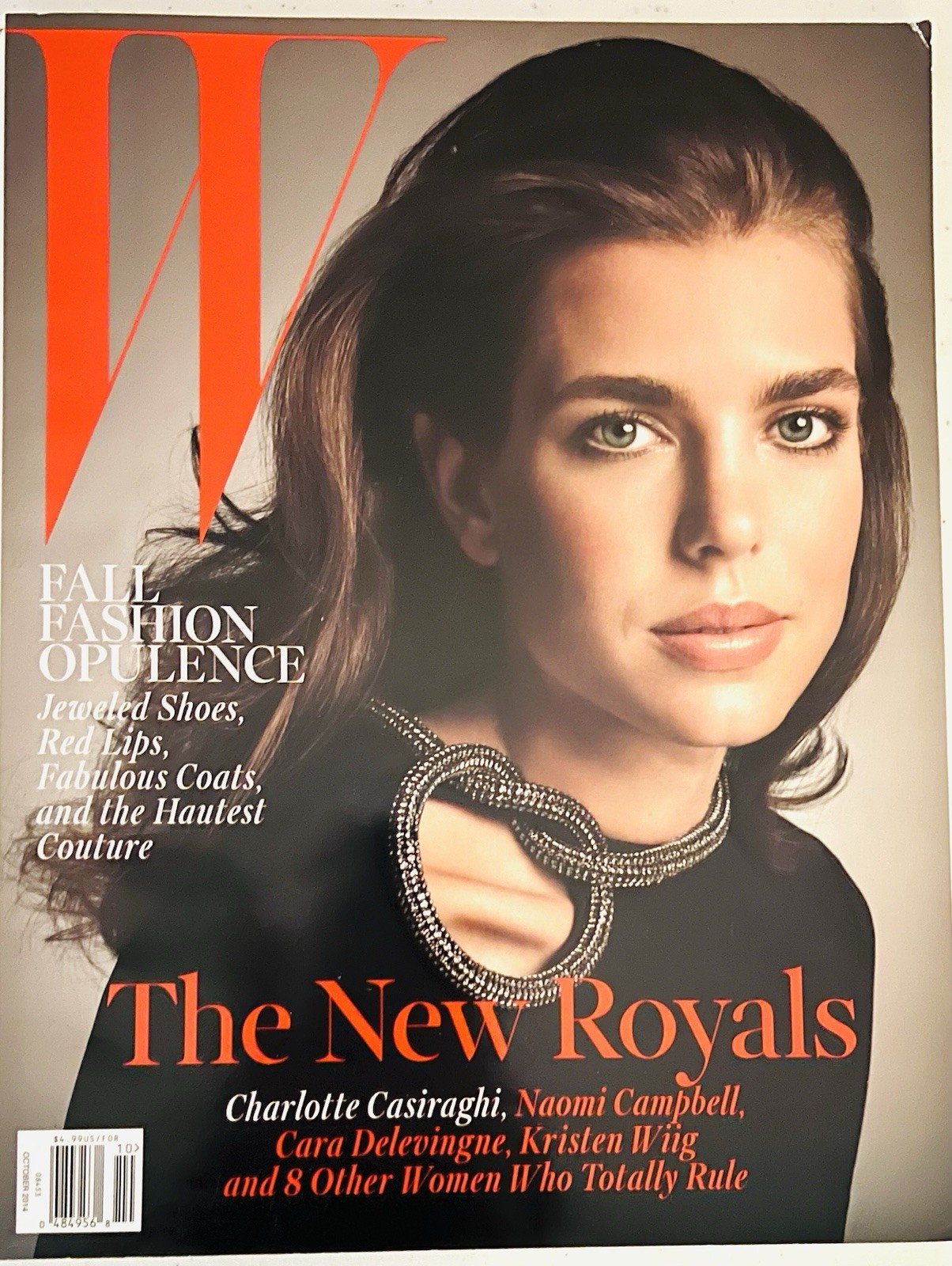 W Magazine October 2014 Charlotte Casiraghi Cover