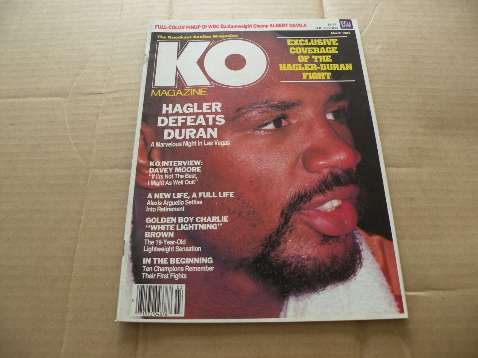 KO Magazine March 1984 Marvelous Marvin Hagler Wilfred Benitez Earl Hargrove
