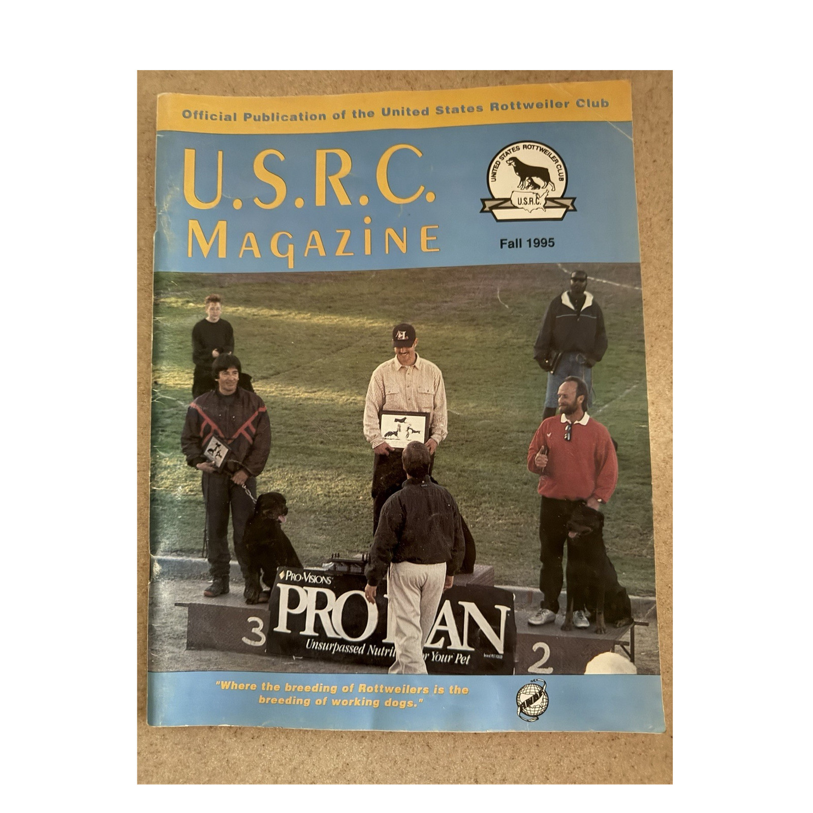 U.S.R.C. Magazine Fall 1995 United States Rottweiler Club Illustrated English