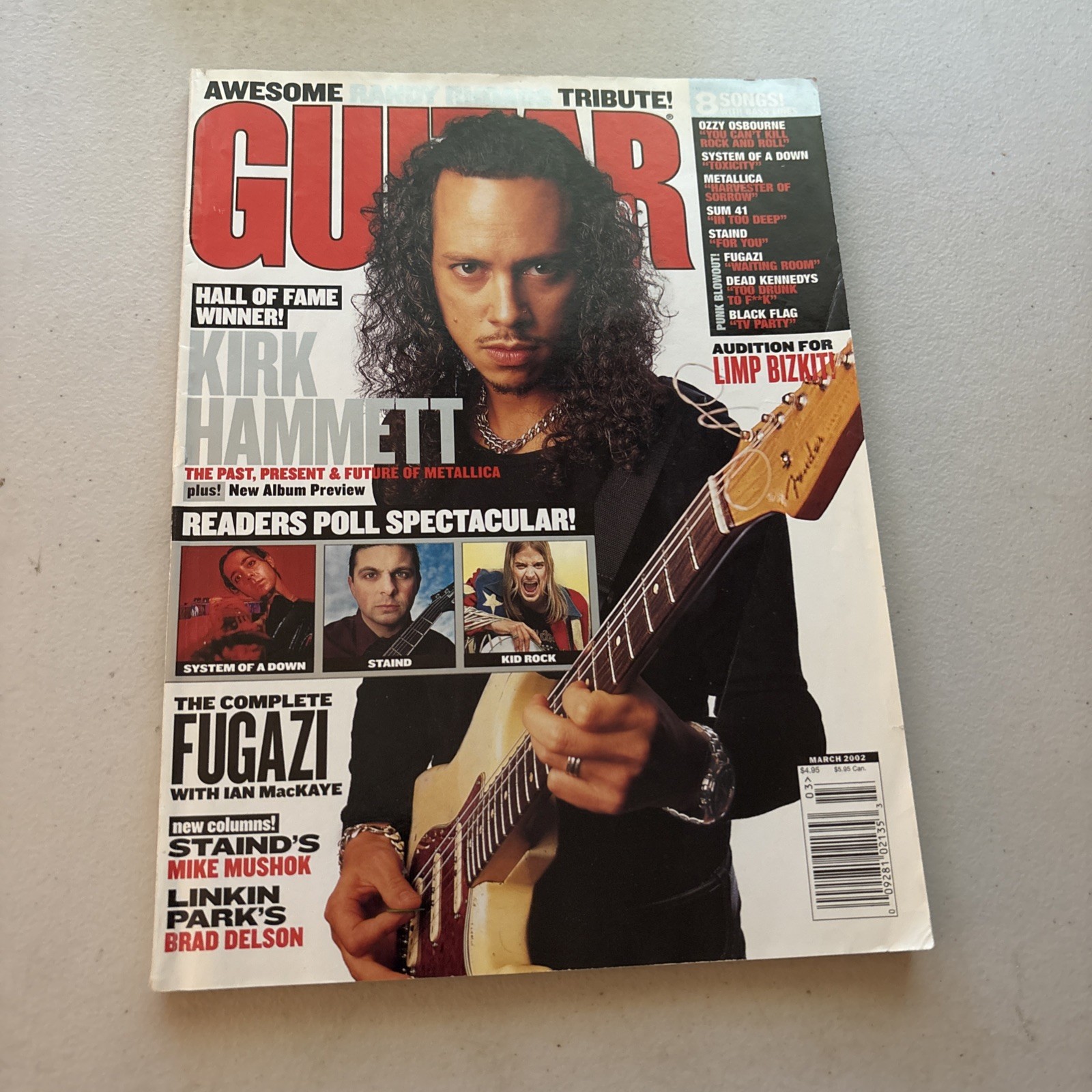 Guitar World Magazine Kirk Hammett Ian MacKaye AFI Randy Rhoads Metallica Poster