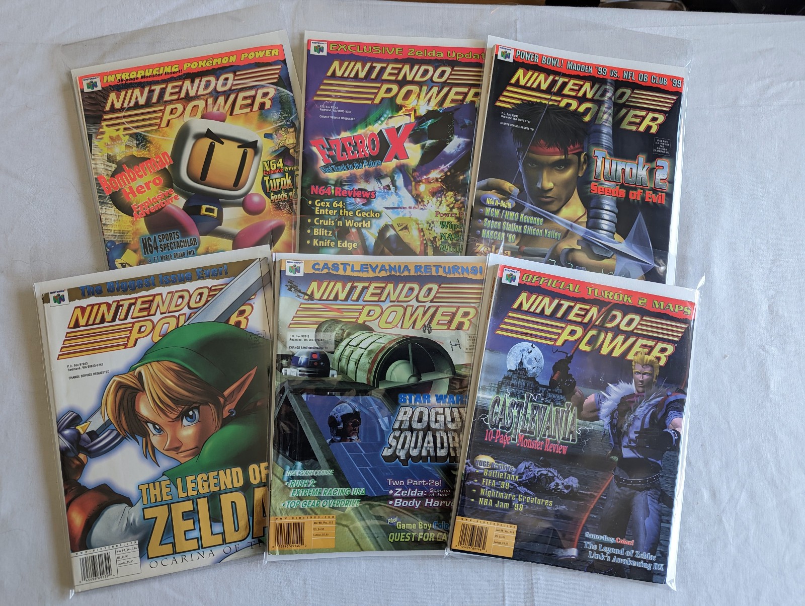 Nintendo Power Magazines w/ Pokemon power comics 1-6 Complete GREAT condition