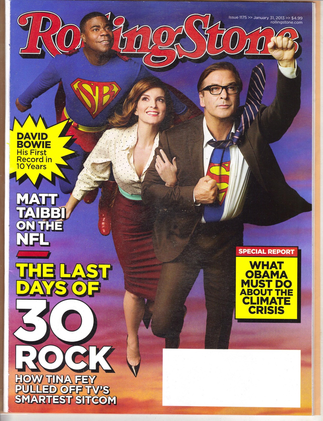 ROLLING STONE MAGAZINE JANUARY 31 2013 #1175 Tina Fey Alec Baldwin 30 rock