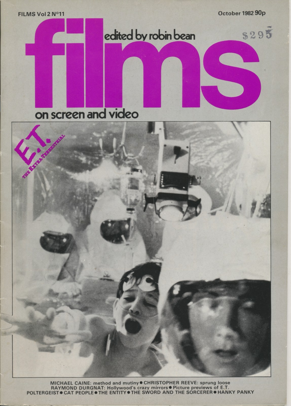 🟢 Films on Screen and Video Magazine 1982 E.T. Christopher Reeve Michael Caine