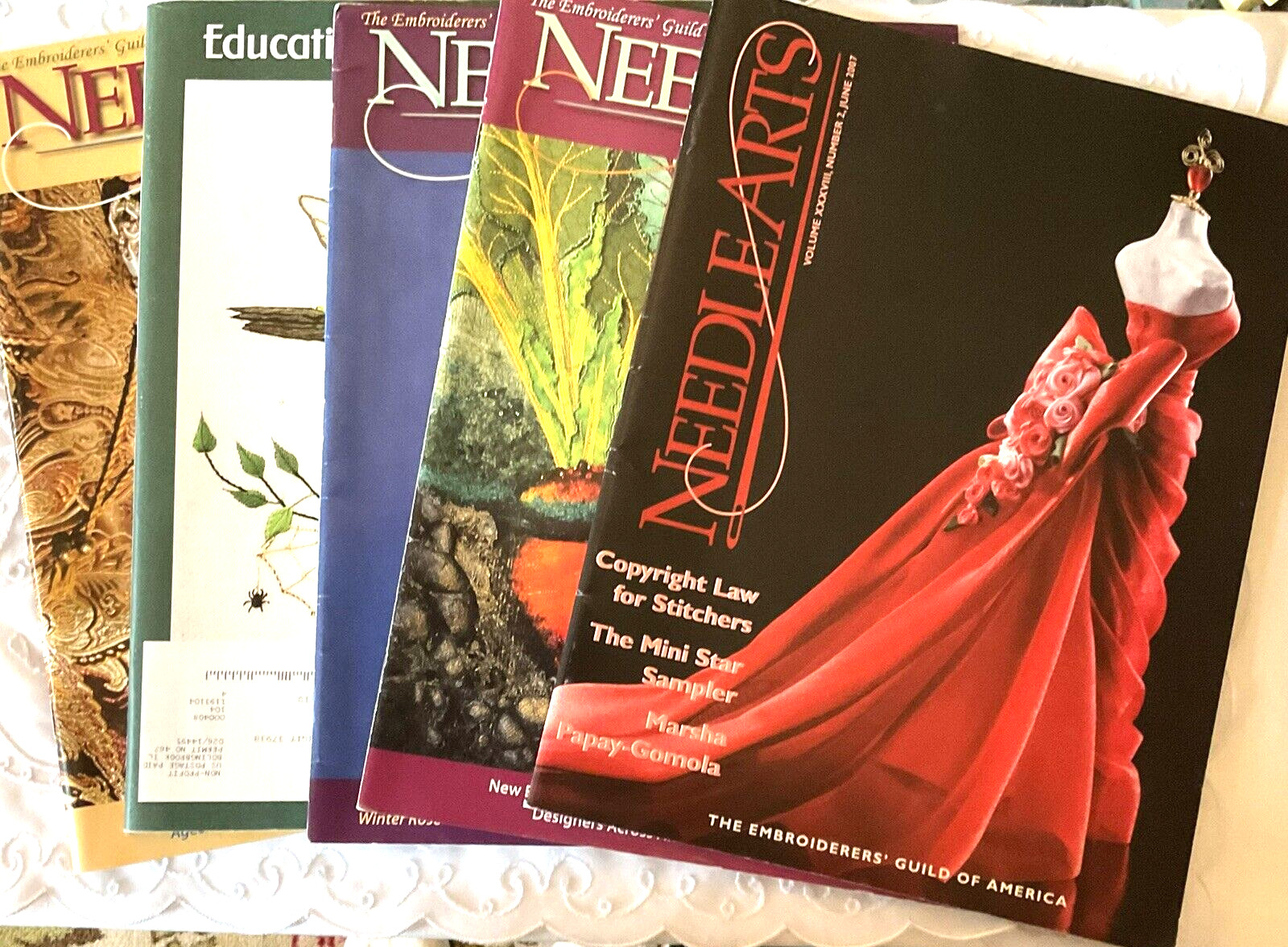 Needle Arts Magazines Lot of 5 June 2007 Sept 2009 December 2010 March June 2011