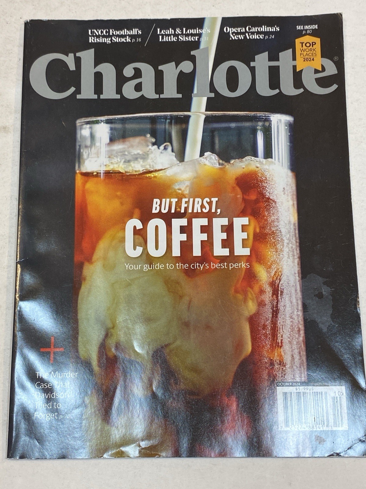 Charlotte Magazine North Carolina Oct 2024 Coffee Guide Perk Opera UNCC Football
