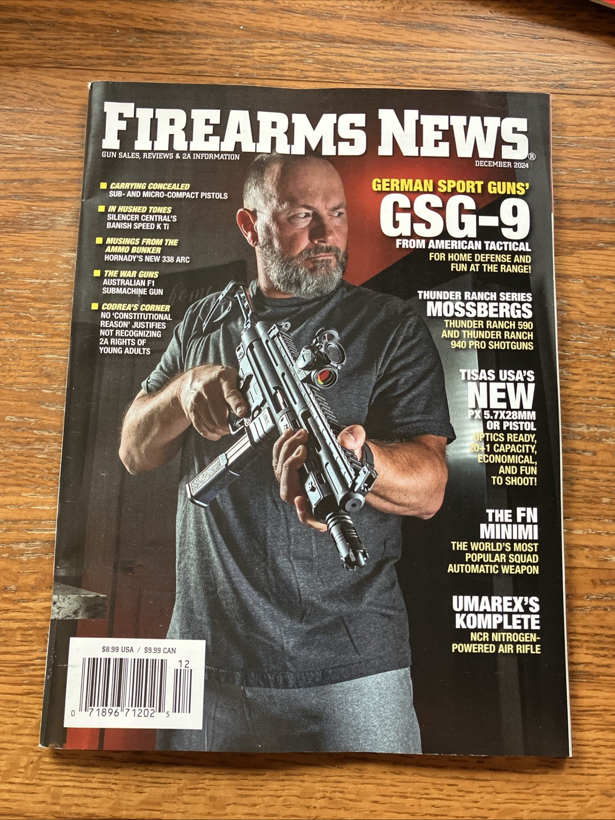 FIREARMS NEWS December 2024 Magazine German Sport Guns GSG-9 Weapons & More !