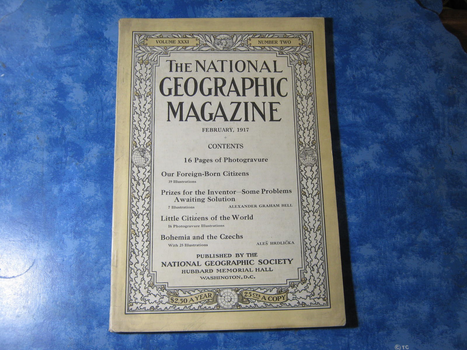 ANTIQUE NATIONAL GEOGRAPHIC February 1917 CHILDREN OF THE WORLD Bohemia & Czechs