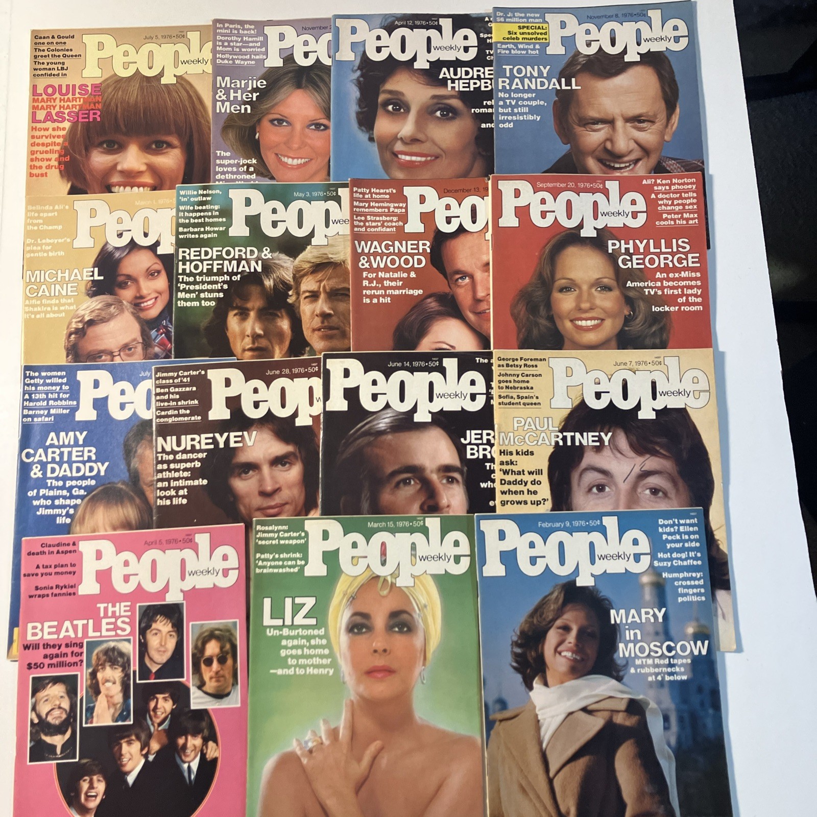 People Magazine 1976 Lot Of 15 Mary Hartman Louise Lasser Nureyev The Beatles