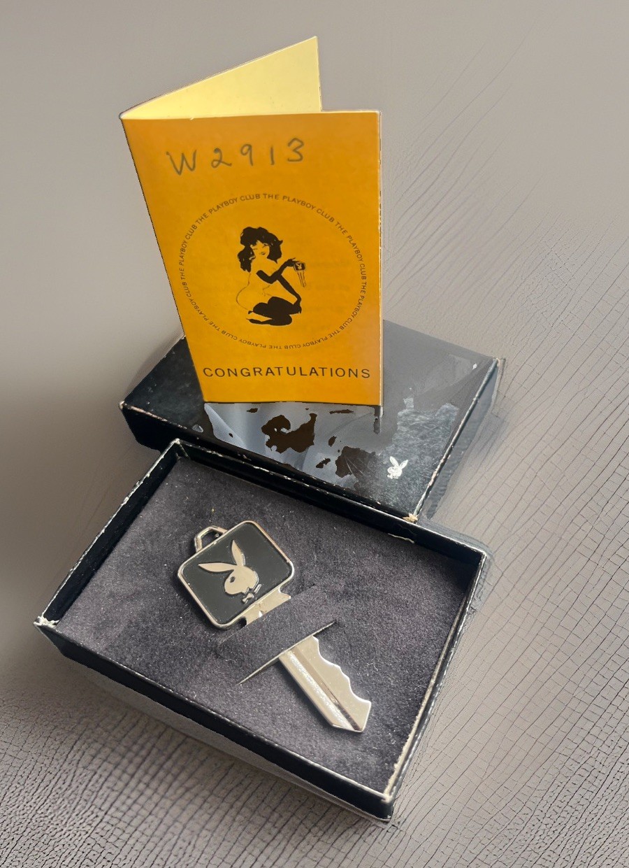 Playboy Club Key W2913 with Box and Original Card from Chicago