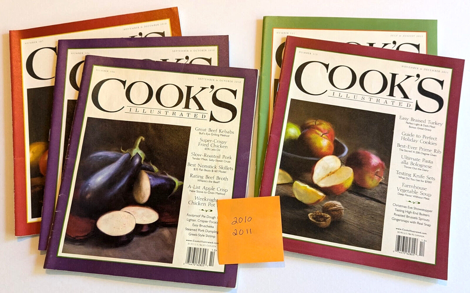 Cook’s Illustrated Magazine Multiple Issues 2010-2024