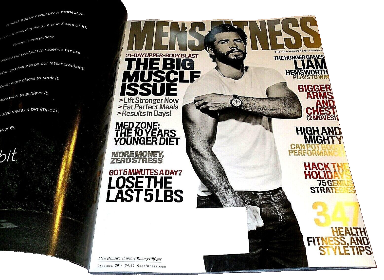 Mens Fitness Magazine December 2014 Big Muscle Issue Liam Hemsworth Exercise