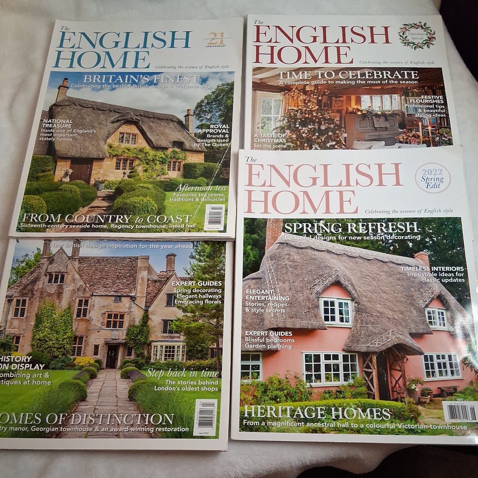 The English Home Magazine Lot Of 4,2022 &one of those is the Christmas Issue
