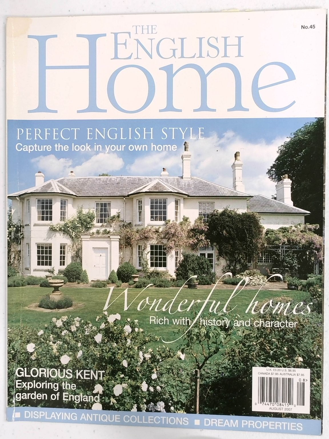 The English Home Magazine August 2007 Wonderful Homes English Style No.45