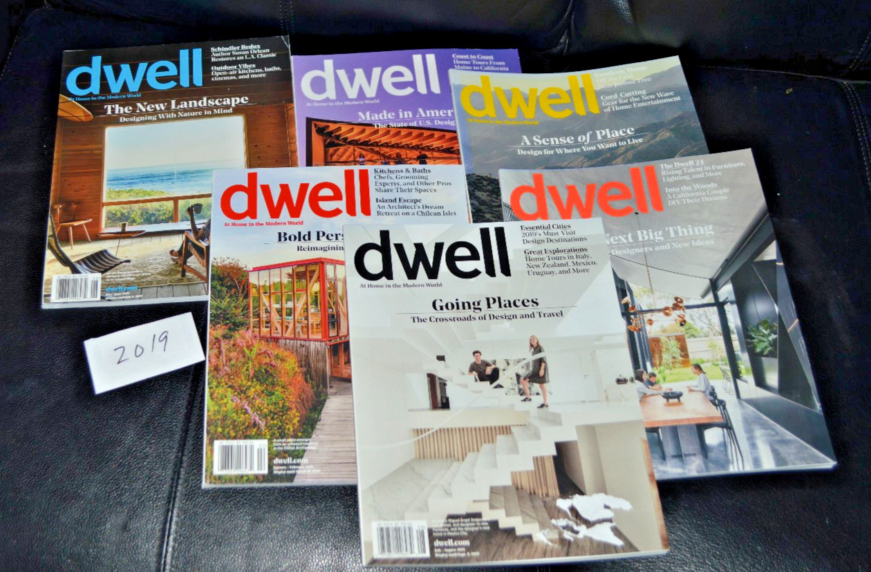Dwell Magazine 2019 Lot 6 Issues Modern Architecture Interior Design Decor